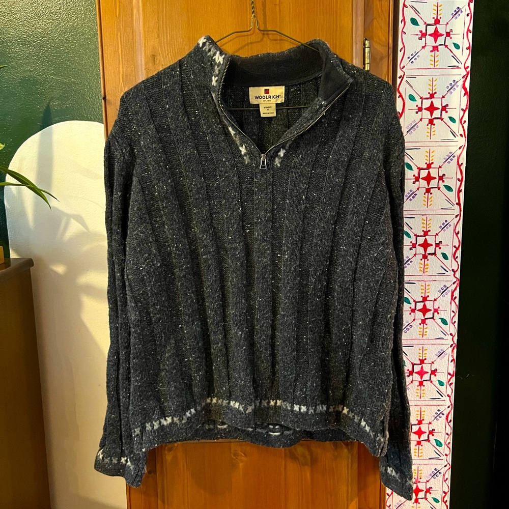 Woolrich Embroidered Mock Turtleneck Sweater